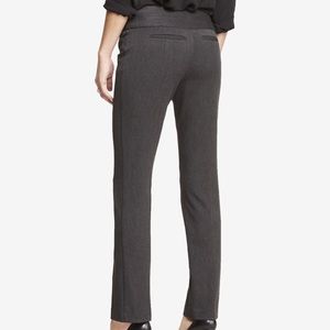 Express GRAY slim editor pants wide waste band